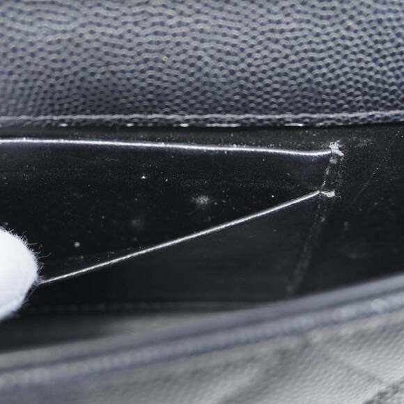 Chanel Matelasse Handbag with Chain Shoulder Strap, Caviar Leather, Black Cha... - Picture 10 of 15